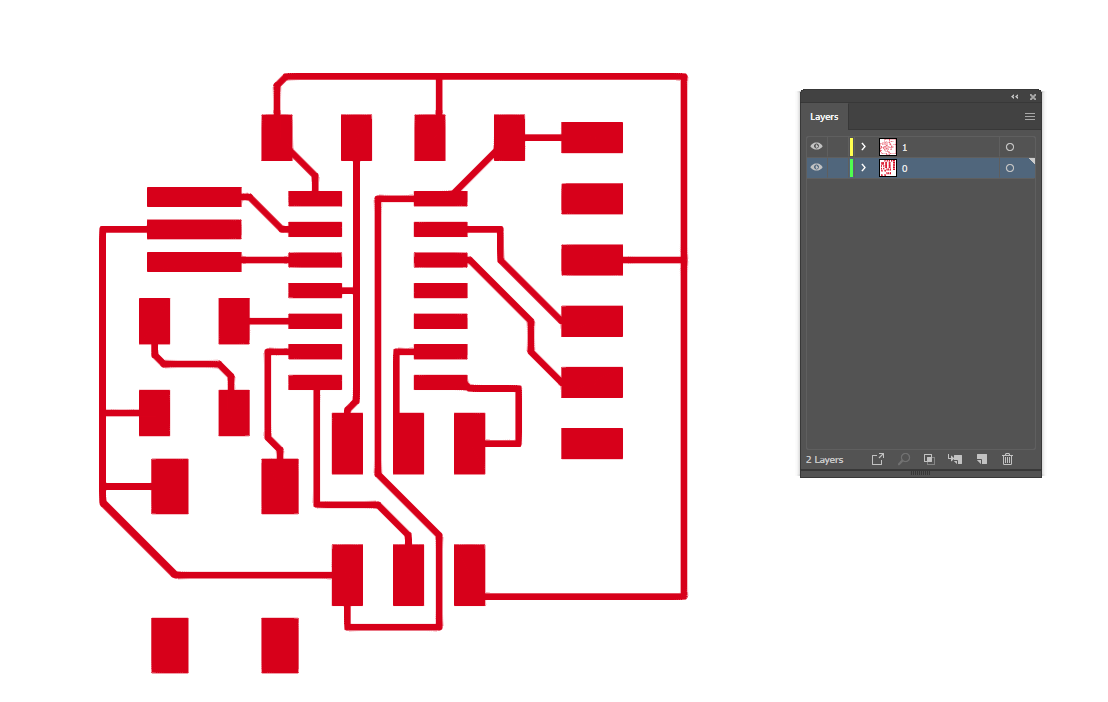 6 traces and pads illustrator
